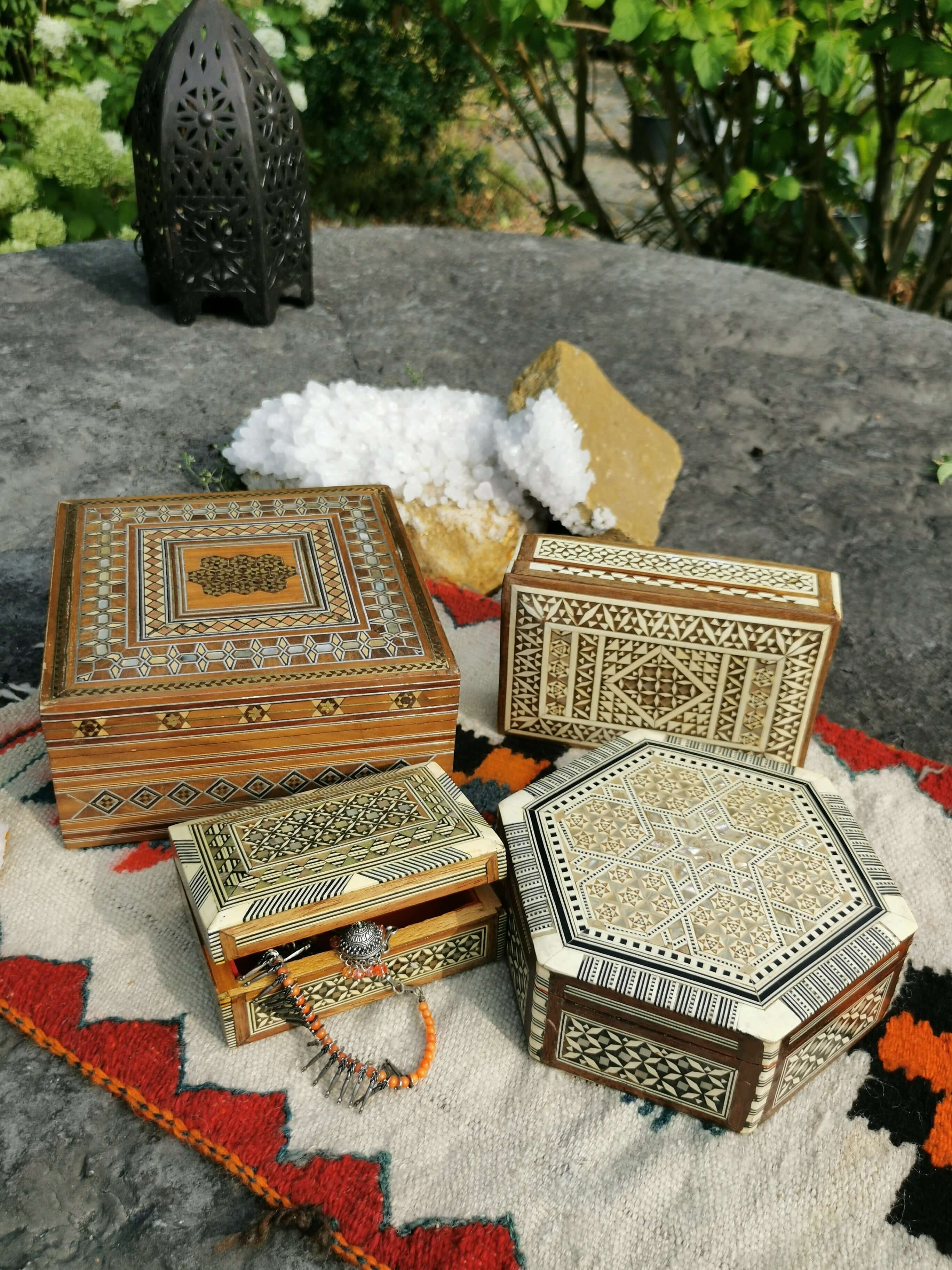 Vintage Gift Boxes Mosaic Boxes, Trinket Boxes, Jewelry Boxes
