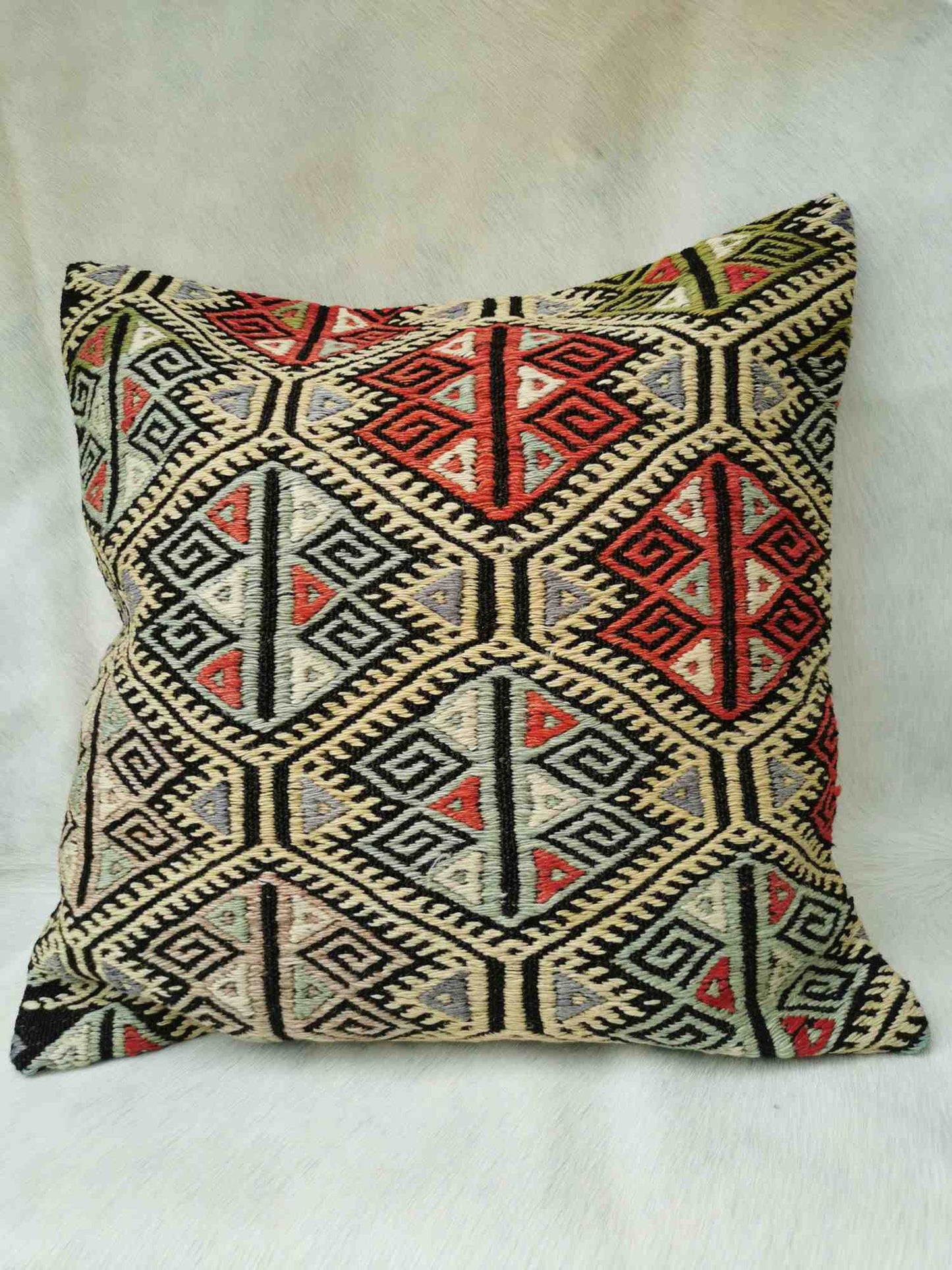 Kilim Pillow Cover Vintage, Bohemian Kilim Rugs Pillow Case, Decorative Square Kilim Sofa Cushion Case, Boho Vintage Home Decor