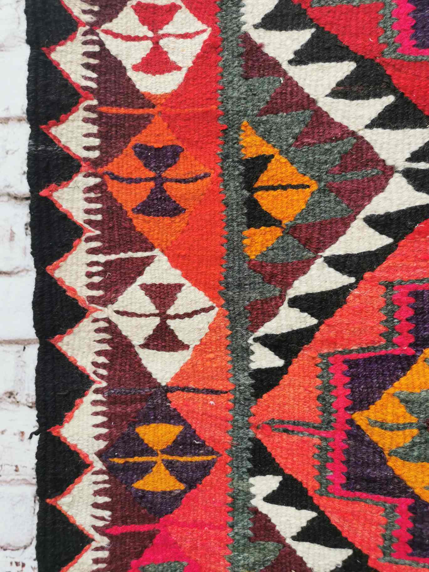 Wool Kilim Runner 2.4'×7.9' Feet Nomadic popular Runner Anatolian Decorative Turkish Kilim Runner Eclectic Rug Bohemian Rug Vintage Rug Traditional