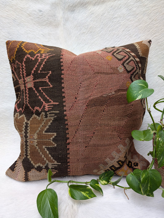 Kilim Pillow Cover Vintage, Bohemian Kilim Rugs Pillow Case, Decorative Square Kilim Sofa Cushion Case, Boho Vintage Home Decor
