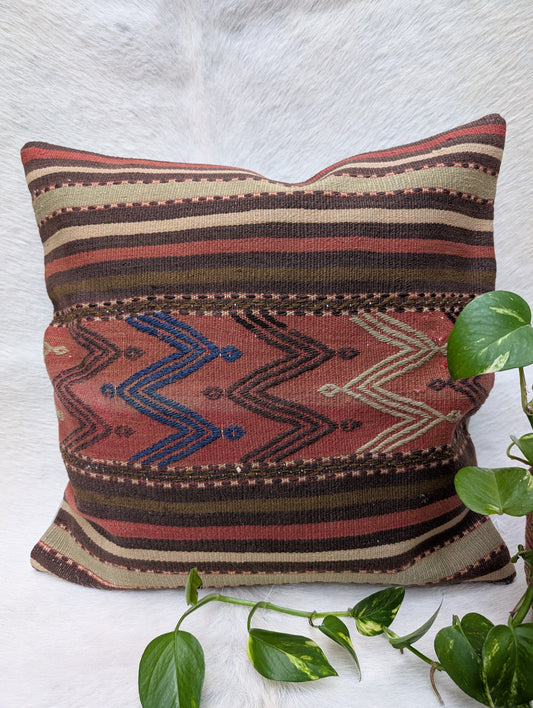 Kilim Pillow Cover Vintage, Bohemian Kilim Rugs Pillow Case, Decorative Square Kilim Sofa Cushion Case, Boho Vintage Home Decor