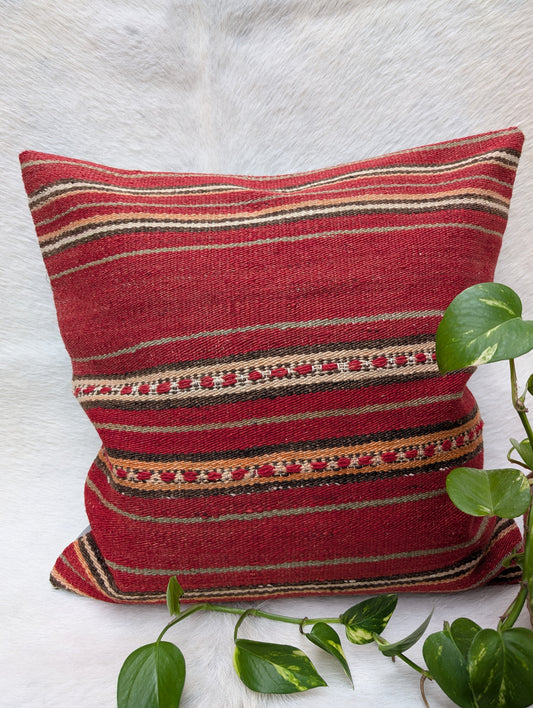 Kilim Pillow Cover Vintage, Bohemian Kilim Rugs Pillow Case, Decorative Square Kilim Sofa Cushion Case, Boho Vintage Home Decor