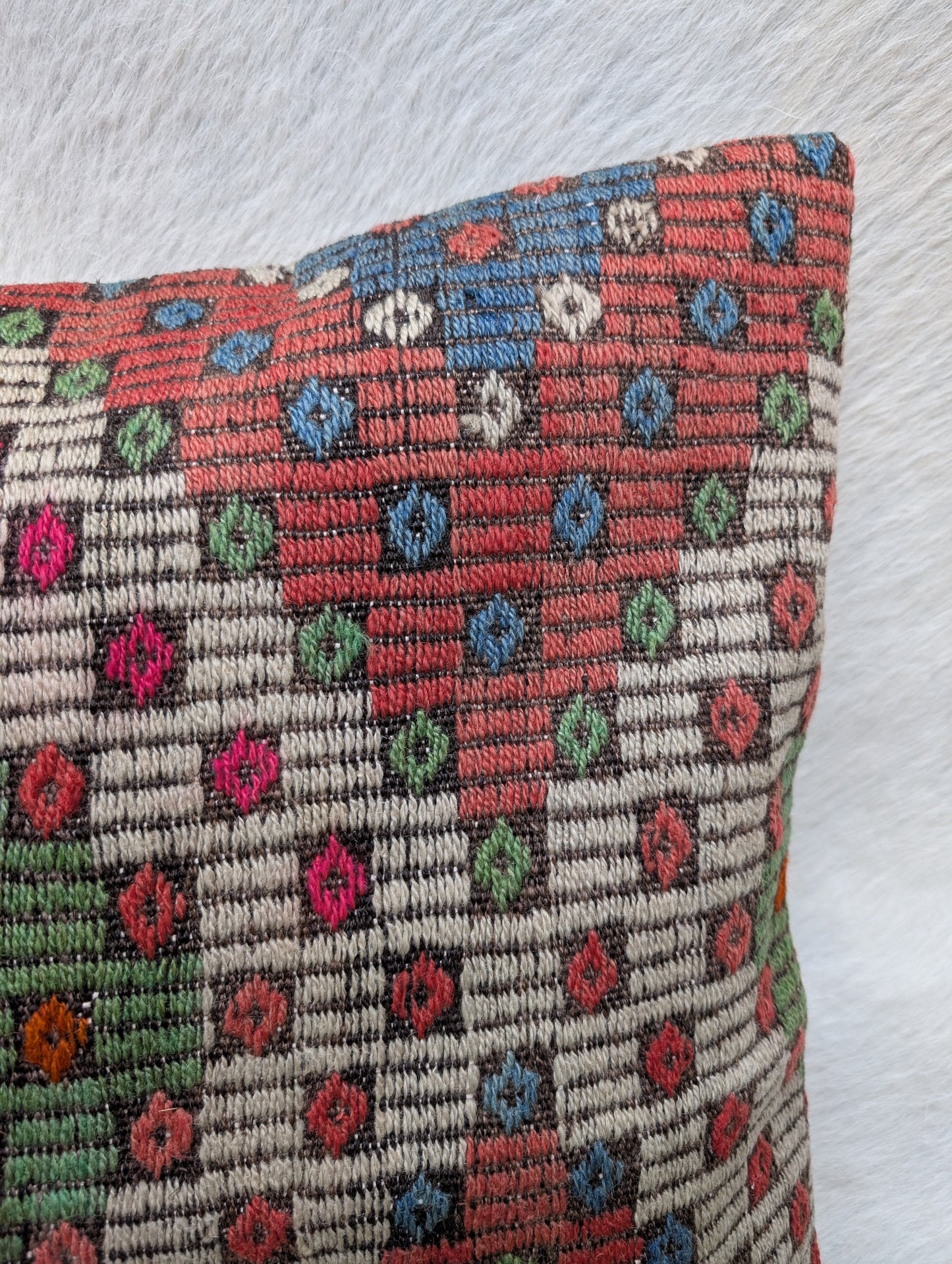 Kelim Kissenbezug Vintage, Boho Kelim Teppiche Kissenbezug, dekorativer quadratischer Kelim Sofakissenbezug, Boho Vintage Home Decor