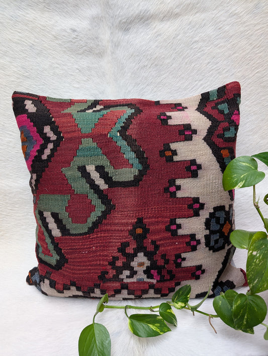 Kilim Pillow Cover Vintage, Bohemian Kilim Rugs Pillow Case, Decorative Square Kilim Sofa Cushion Case, Boho Vintage Home Decor
