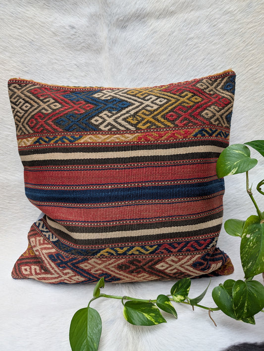 Kilim Pillow Cover Vintage, Bohemian Kilim Rugs Pillow Case, Decorative Square Kilim Sofa Cushion Case, Boho Vintage Home Decor