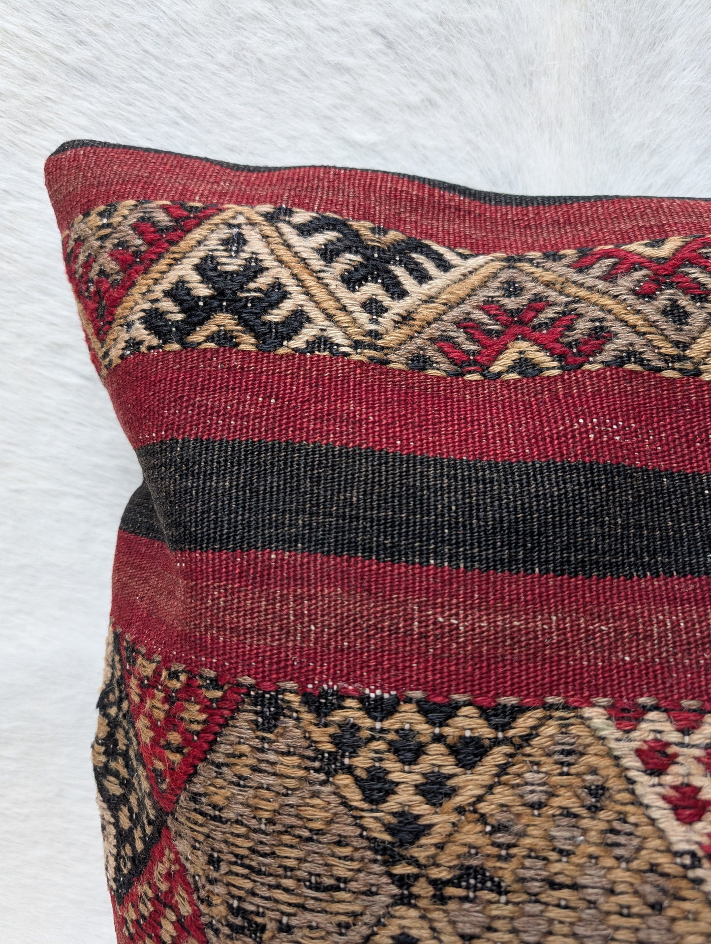 Kelim Kissenbezug Vintage, Boho Kelim Teppiche Kissenbezug, dekorativer quadratischer Kelim Sofakissenbezug, Boho Vintage Home Decor