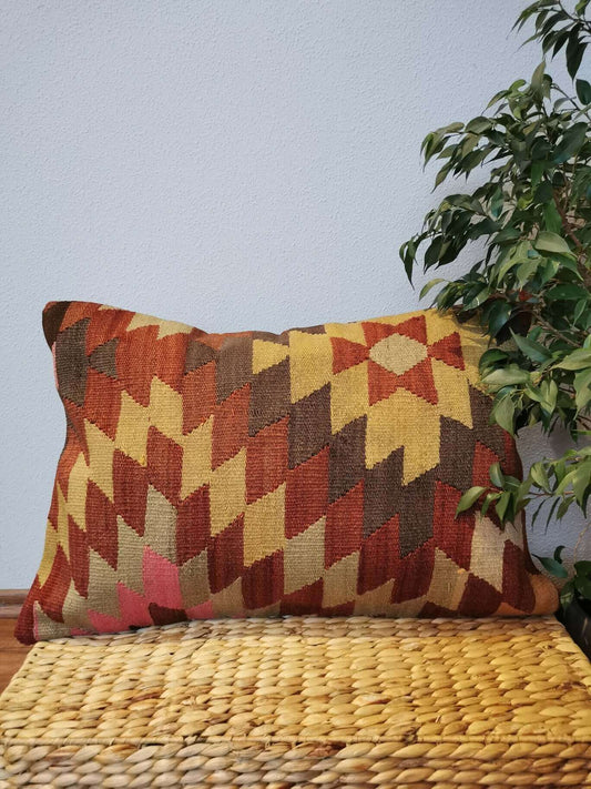 Kilim Pillow Cover, Turkey, old, unique, vintage, Kelim, Kelimkissen, Kissenhülle, pillow case, boho, eclectic, arabic design, Turkish, Anatolian