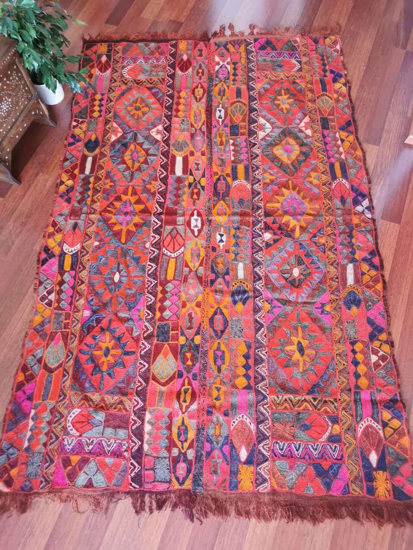 kilim, samawa blanket, marsh blanket, wedding rug, iraqi, unique, handmade, vintage, boho, bohostyle, flatweave, oriental, eclectic, living room