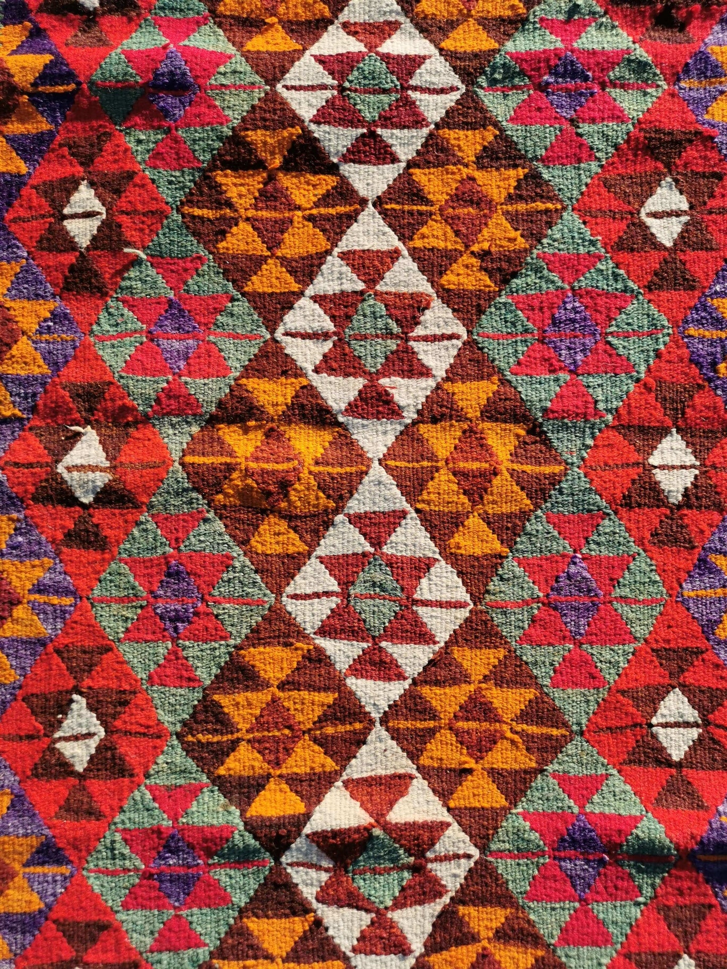 Kilim Rug, Iraqi, old, unique, vintage, Kelim, boho, eclectic, arabic design, Oriental, kilim runner, wool