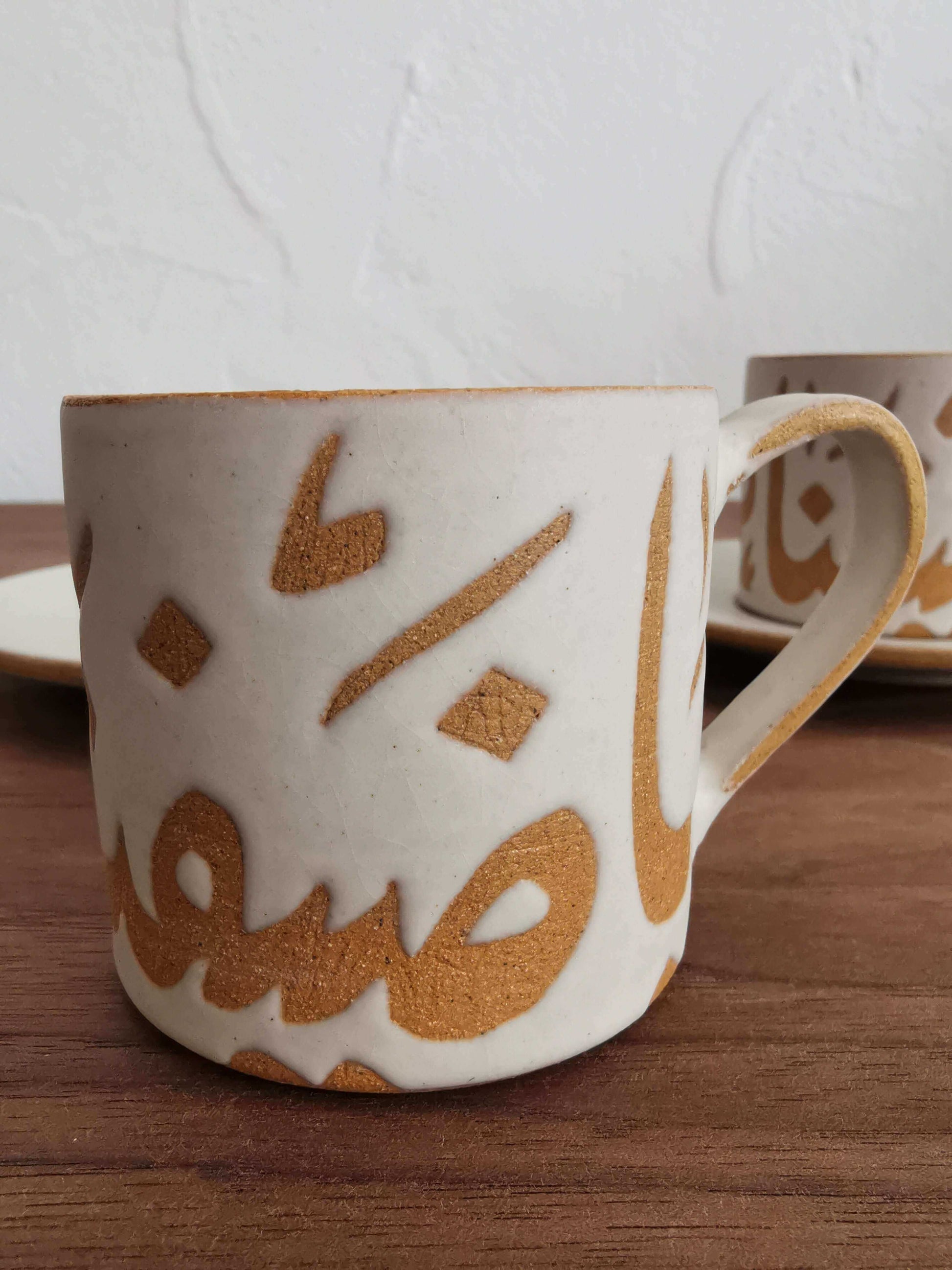 handmade pottery cup, pottery handmade, ceramic handmade pottery, Pottery dinnerware, handmade cup, Ramadan gift, mothers day gift, house warming gift, pottery cup medium, Arabic calligraphy art, handwritten calligraphy, handwritten Arabic calligraphy