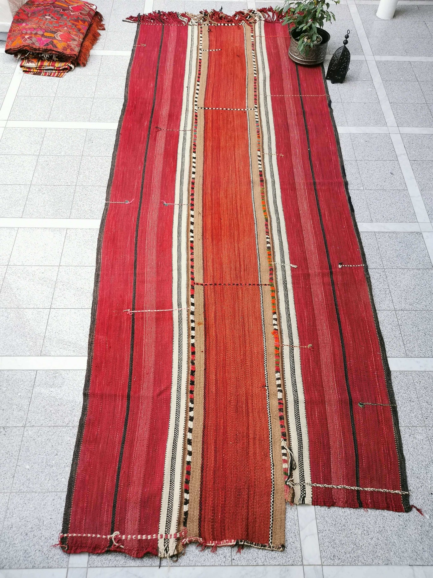kilim, kilim rug, Jordanian, unique, handmade, vintage, rug, kelim, boho, bohostyle, flatweave, oriental, eclectic, living room
